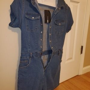 Denim romper